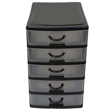 CASSETTIERA IN PLASTICA 5 Cassetti VARI COLORI  per Bagno Armadio Camera Ufficio