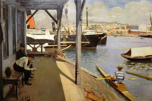 Dipinto olio paesaggio urbano