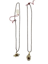 2 COLLANE CATENINA CON CIONDOLO MADREPERLA COCCINELLA TARTARUGA BIGIOTTERIA CM40