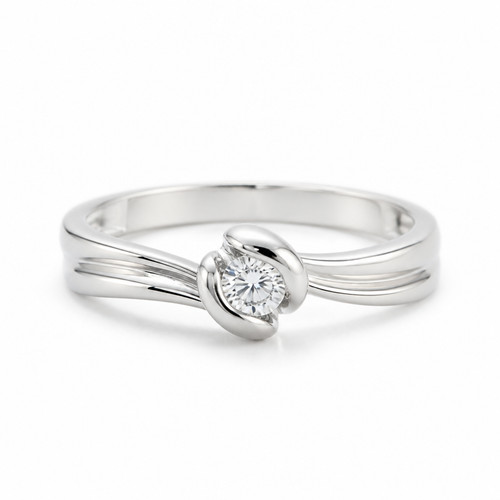 Anello damiani solitario - anello,