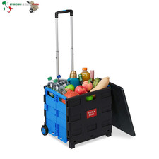 Klappbarer Einkaufstrolley Carrello per la Spesa Pieghevole, 50 L e 35 kg Max, c