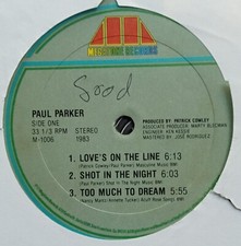 PAUL PARKER - Too Much To Dream - Megatone - Usa 1983 - M-1006 ( no Cover)