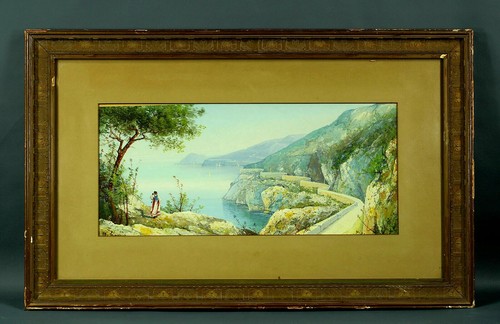 Quadro antico guazzo m - ,