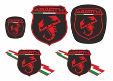 Kit loghi adesivi PUNTO ABARTH EVO COPRILOGHI NERO- ROSSO