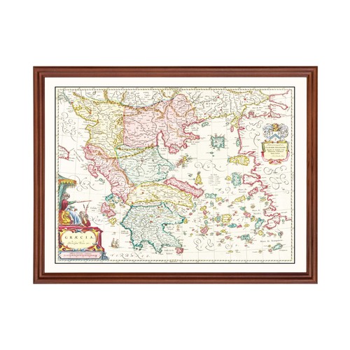 Vecchia mappa della - mappa, grecia