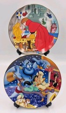 Disney Classics Fine Porcelain Boxed Plates X2 Aladdin & Sleeping Beauty Kenleys