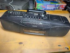 Vintage SONY CFS-206 Registratore a cassette radio portatile AM/FM per parti
