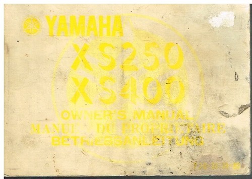 Yamaha xs250 xs400 1980 - yamaha,