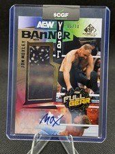 JON MOXLEY 2025 AEW MAZZO SUPERIORE SP GIOCO USATO BANNER ANNO AUTO #05/10