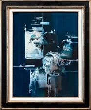 Mario Bionda, dipinto materico su cartoncino 70x55cm stupendo con cornice