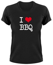 T-shirt donna I love BBQ