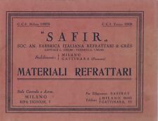 SAFIR Materiali Refrattari Milano Gattinara anni '20 - Mattoni Forni 