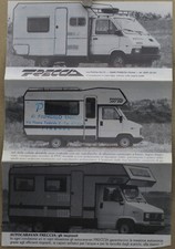 depliant camper freccia fiat ducato ford transit renault trafic campeggio epoca