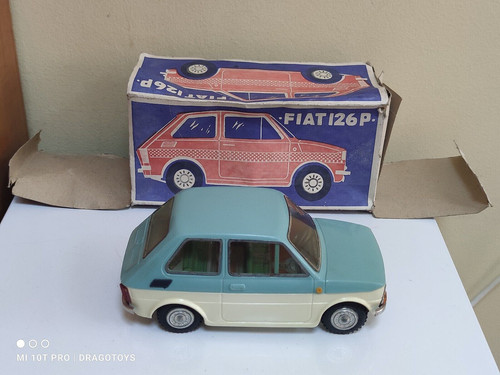 Vintage fiat 126p toy car - vintage,