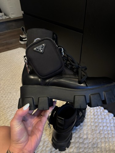 Prada monolith leather and - prada,