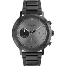 Orologio Uomo CK CALVIN KLEIN ARCHITECTURAL 25200062 Multifunzione Acciaio Nero