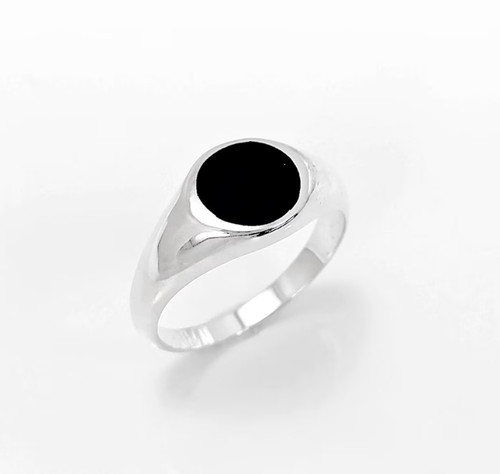 Anello uomo onice nera - anello,