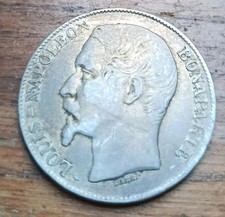 FRANCIA REPUBBLICA LUIGI NAPOLEONE III 5 FRANCHI 1852 ARGENTO SCUDO BELLA PATINA