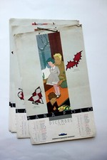 Calendario Lana Polo Lanificio Marzotto Valdagno Vicenza 1934 Grafica Deco