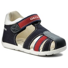 SCARPE SANDALO SANDALI BIMBO GEOX ELTHAN B821PA 01054 C0735 PELLE ORIGINALE PE