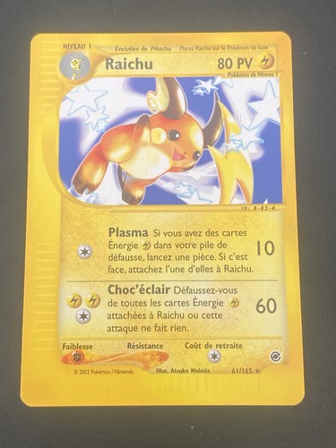 Carte pokemon raichu - pokemon, 61/165