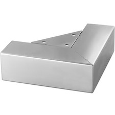 Piede Mobile Angolare Cromo Lucidato Gamba Tavolo Da Avvitare 150x150x50 MM