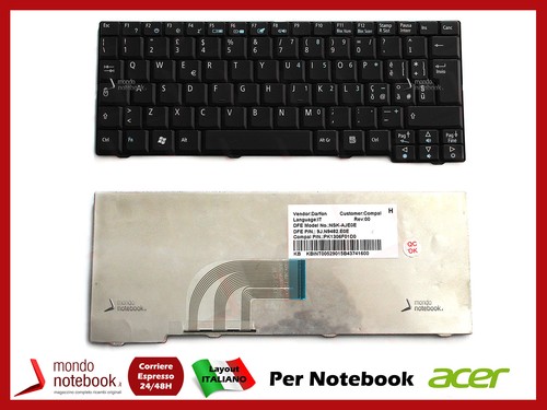 Tastiera netbook acer aspire - tastiera,