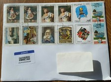 STORIA POSTALE 12 FRANCOBOLLI