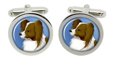 Papillon Cane Gemelli IN Cromo