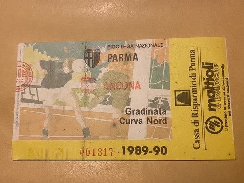 Parma ancona 1989 biglietto - parma-ancona, 1989/90