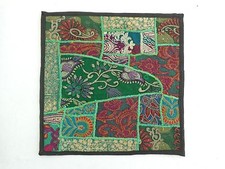 Copricuscino etnico indiano fatto a mano decorazione casa federe divano patch...