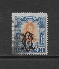 MESSICO SCOTT 460 USATO F/VF - 1915 10c BLU e ARANCIONE CON SOVRASTAMPA