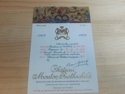 étiquette vin chateau - , mouton
