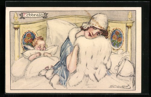 Cartolina artista mauzan la - d'artista, mauzan: