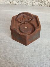 Antico Peso Esagonale Ferro 5 kg per Antica Bilancia Bascula vintage