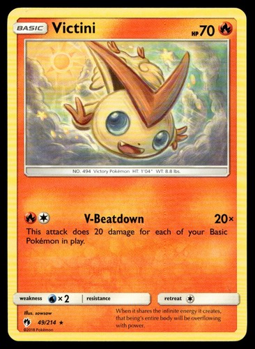 Victini 214 rare - victini, lost