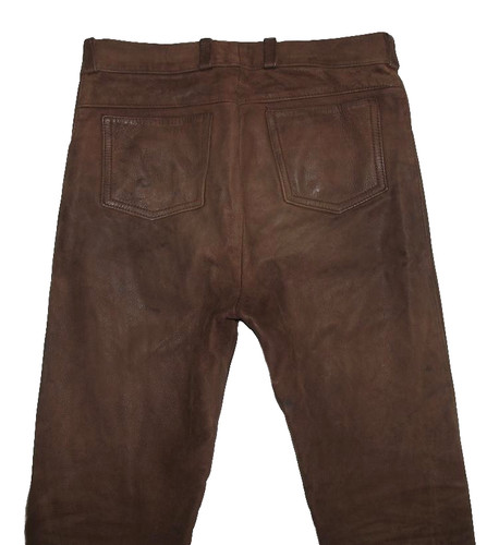 Jeans pelle uomo marrone - uomo, in