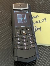 Originale Vertu Signature S nero PVD diamanti bianchi ultra RARO lusso GSM globale