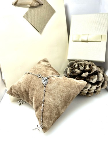 Collana rosario argento 925 - collana,