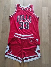 Chicago Bulls Vintage Jersey + Short Champion Pippen 33 Completo Basket NBA