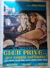 MANIFESTO CLUB PRIVE PER COPPIE RAFFINATE ! 1 EDIZ. 1974 100X140 SEXY [BAG5-97]