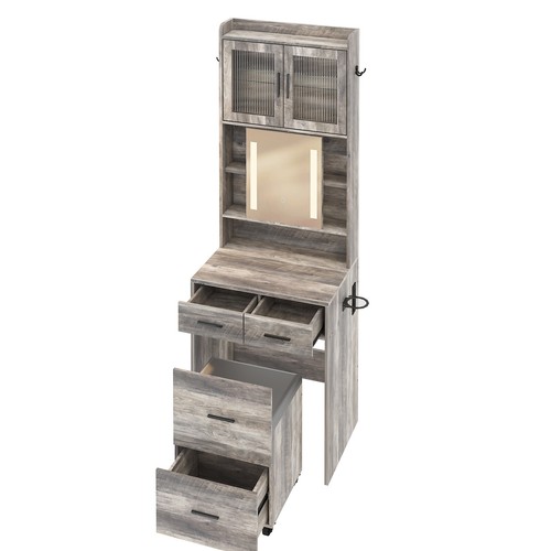 Scrivania vanity con specchio - con,