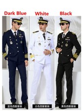 US Navy Uniformi Bianco Yacht Capitano Ufficiale US Army Costume Militare