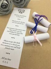 50 x rotoli bomboniere matrimonio personalizzate mini bomboniere cancelleria grazie regalo