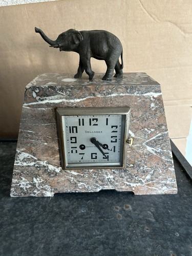 Pendule art deco mabre - art,