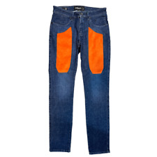 JEANS JECKERSON UOMO MAN toppe Alcantara Arancio DENIM PA077 SH399 D601 229 €