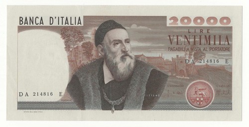 20000 lire tiziano decr - lire,