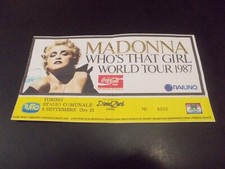 MADONNA 4 Settembre 1987 Torino Italy- CONCERT TICKET/BIGLIETTO CONCERTO
