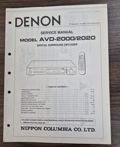 Denon avd 2000 2020 - denon, avd-2000/2020