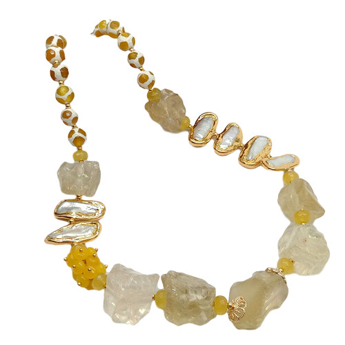 Collana agata perla - agata, biwa